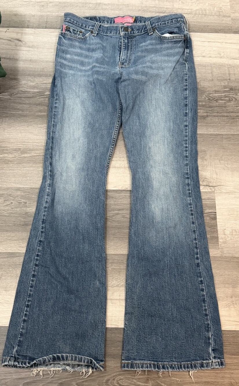 Vintage Y2K Hollister Stretch Jeans Women’s 11 Flare Low Rise Medium Wash 32”